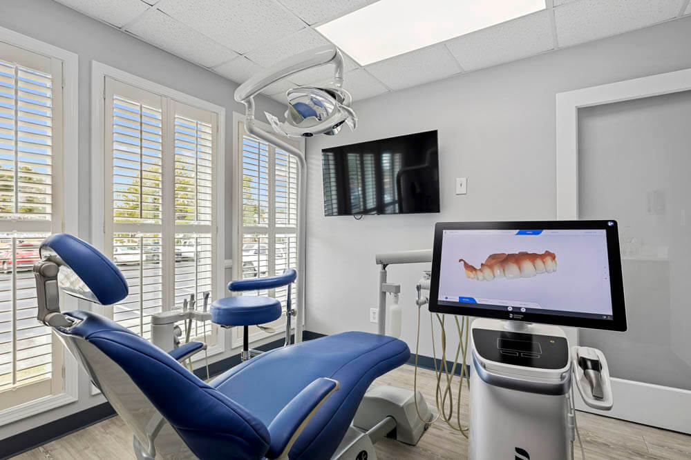 Sound Dental in Morehead City, NC dental office with dental chair